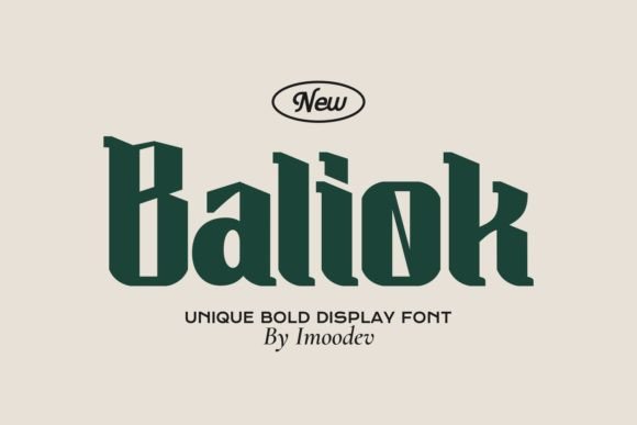 Baliok: A Display Font That Makes Your Headlines Instantly Readable