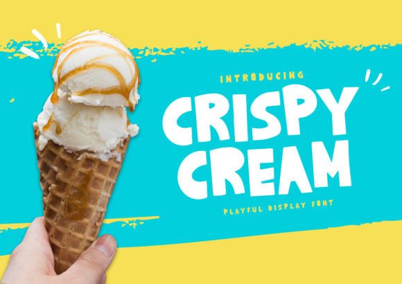 Crispy Cream: A Playful Display Font for Handmade Labels & Printables