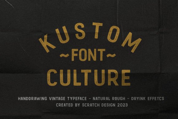 Kustom Culture: A Vintage Display Font That Anchors Digital Branding