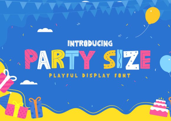 Party Size: A Whimsical Display Font for Playful Digital Brands