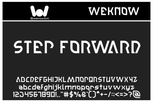 Step Forward Font: Bold Techno Style for Handmade Labels & Printables